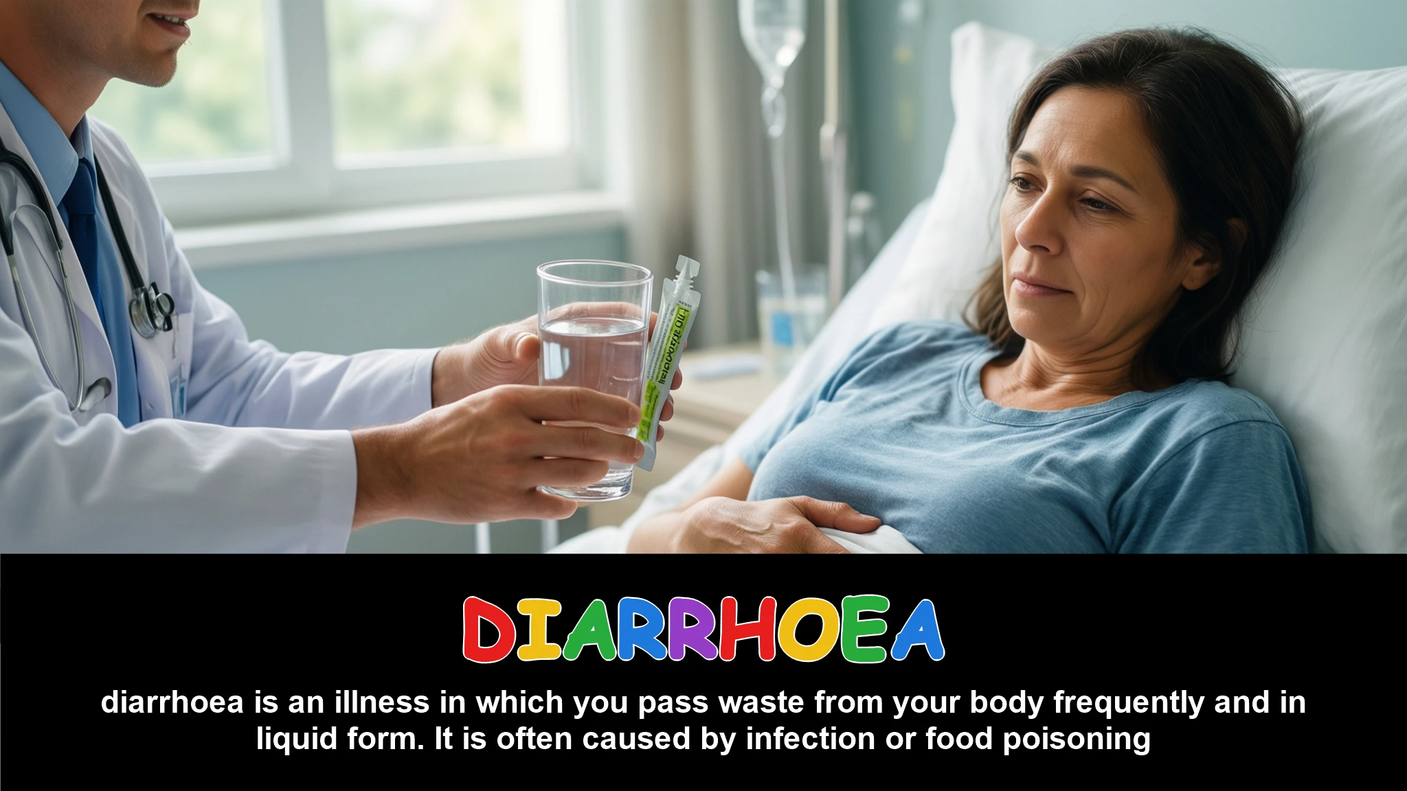 English Illustration for diarrhoea